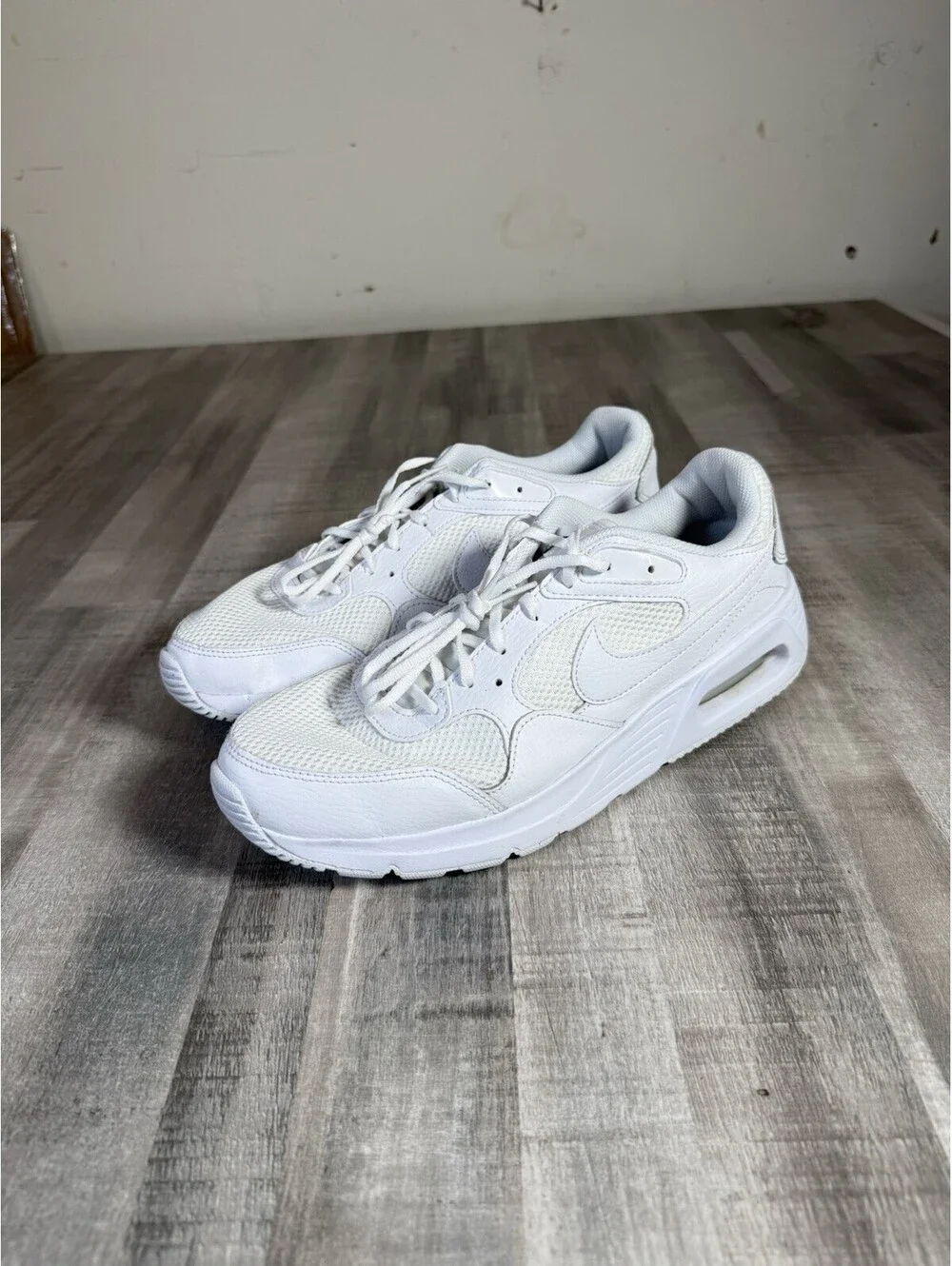 Nike Womens Air Max SC CW4554-101 White Low Top Lace-Up Tennis Shoes Size 11